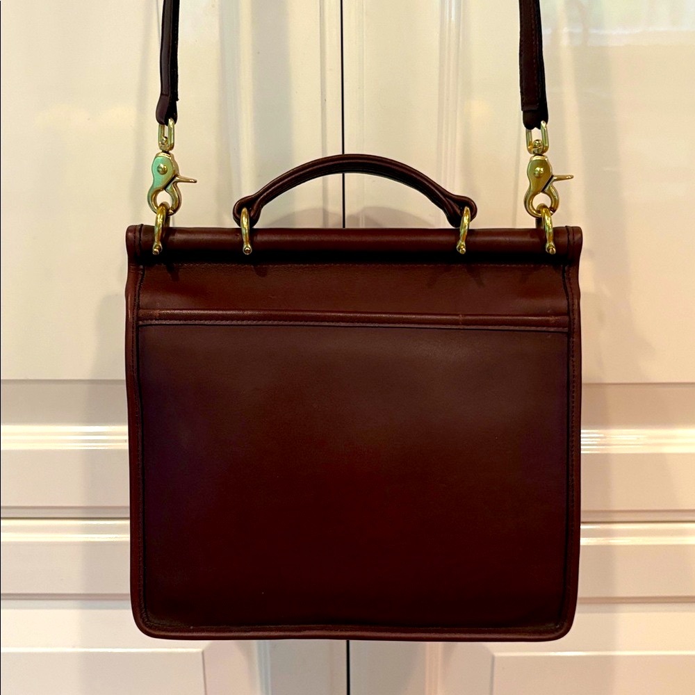 Vintage Coach Willis 9927 Mahogany USA Unused Pristine Crossbody - Picture 3 of 7
